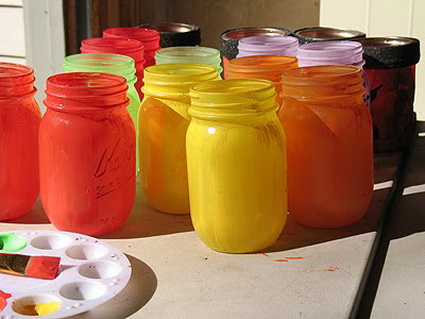 Botes de cristal pintados