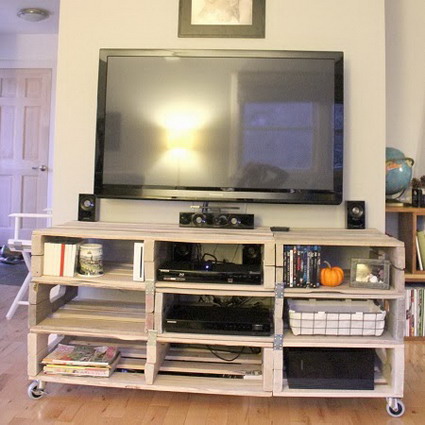 mueble tv reciclado